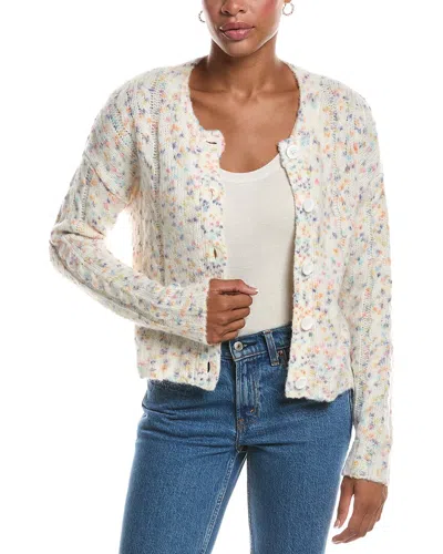 Autumn Cashmere Confetti Cable Boxy Wool & Alpaca-blend Cardigan In Neutral