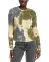 Autumn Cashmere Cotton By  Distressed Splotch Shaker Sweater In Green