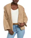 Autumn Cashmere Cotton By  Fringed Shawl Collar Jacket In Neutral