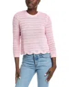Autumn Cashmere Cotton By  Scallop Edge Sweater In Green