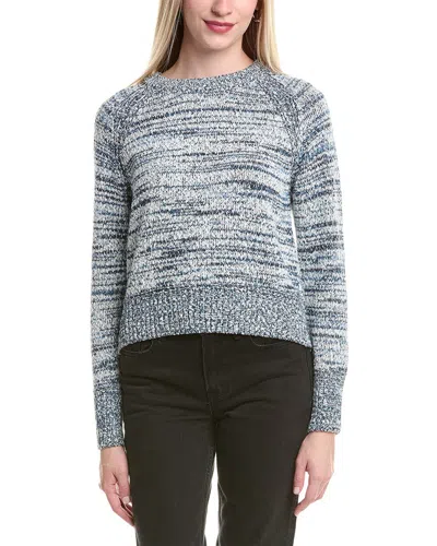 Autumn Cashmere Cotton By  Slubby Tweed Sweater In Blue