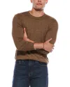 Autumn Cashmere Coverstitch Crewneck Sweatshirt In Brown