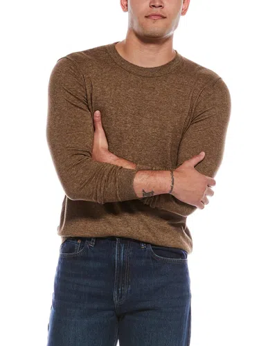 Autumn Cashmere Coverstitch Crewneck Sweatshirt In Brown