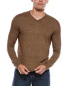 Autumn Cashmere Coverstitch V-neck Sweatshirt In Multi