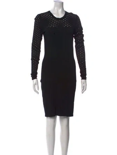 Pre-owned Autumn Cashmere Crew Neck Knee-length Dress In Black