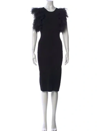 Pre-owned Autumn Cashmere Crew Neck Knee-length Dress W/ Tags In Black
