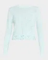 Autumn Cashmere Crewneck Pointelle Knit Cotton Tank In Bleach Whiteagave