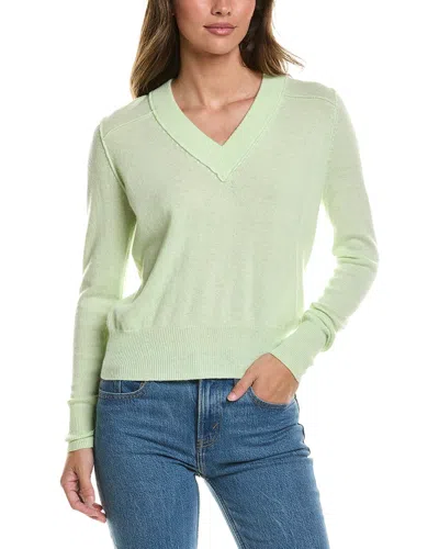Autumn Cashmere Cropped Cashmere Sweater In Green
