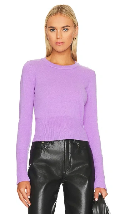 Autumn Cashmere Cropped Sweater In Grape