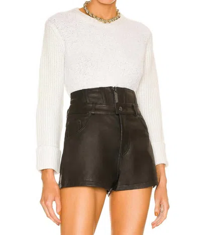 Autumn Cashmere Cuffed Crew With Side Slits Top In Sparkle In Multi