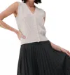 Autumn Cashmere Diamond Stitch Vest In Mojave In Multi