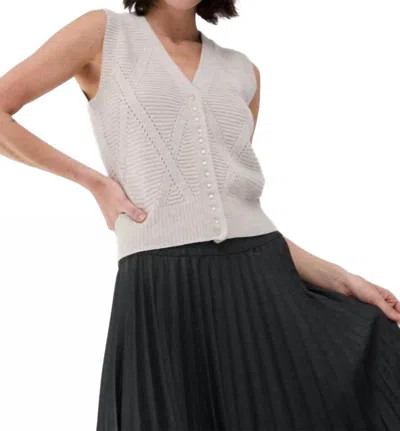 Autumn Cashmere Diamond Stitch Vest In Mojave In Multi