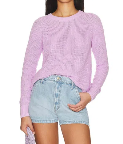 Autumn Cashmere Disressed Scallop Shaker Sweater In Primrose In Pink
