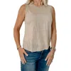 AUTUMN CASHMERE DISTRESSED LIGHTWEIGHT CASHMERE TANK TOP IN TWINE