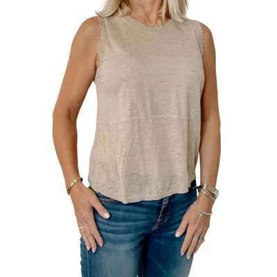 AUTUMN CASHMERE DISTRESSED LIGHTWEIGHT CASHMERE TANK TOP IN TWINE