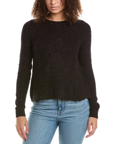 Autumn Cashmere Distressed Wool & Silk-blend Sweater In Black