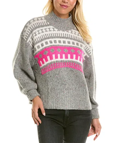 Autumn Cashmere Fair Isle Cashmere Sweater In Grey