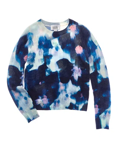 Autumn Cashmere Floral Blotch Print Wool & Cashmere-blend Sweater In Multi
