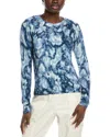 Autumn Cashmere Floral Print Cashmere Sweater In Blue
