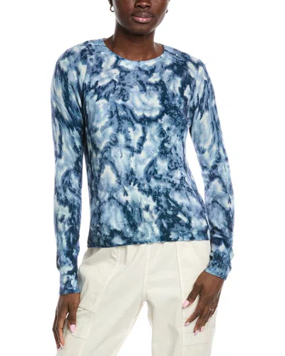 Autumn Cashmere Floral Print Cashmere Sweater In Blue