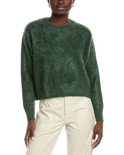 Autumn Cashmere Fluffy Boxy Cashmere Sweater In Green