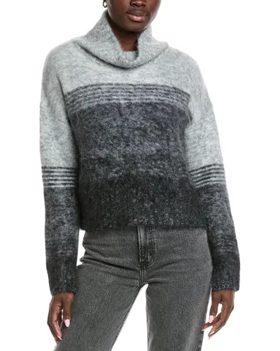 Autumn Cashmere Fluffy Gradient Cashmere Sweater In Black