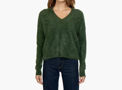 Autumn Cashmere Fluffy V Sweater In Jungle In Multi