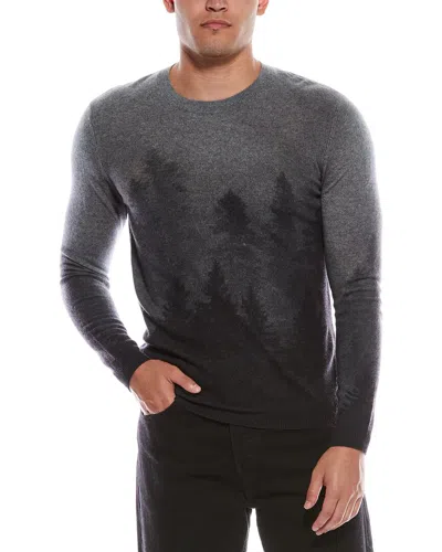 Autumn Cashmere Forest Print Cashmere Crewneck Sweater In Gray
