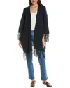 Autumn Cashmere Fringe Cashmere Shawl In Blue