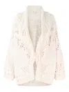 Autumn Cashmere Fringed Shawl-collar Cardigan In Neutral