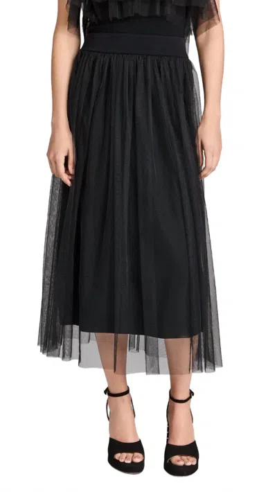 Autumn Cashmere Gathered Tulle Skirt In Black