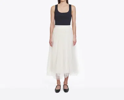Autumn Cashmere Gathered Tulle Skirt In Sand In Ecru