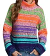 Autumn Cashmere Gradient Marled Cowl Neck Sweater In Bright Combo In Multi