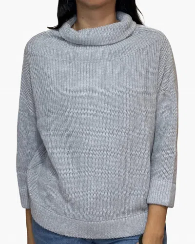 Autumn Cashmere Half Stitch Cardigan In Aluminum In Gray