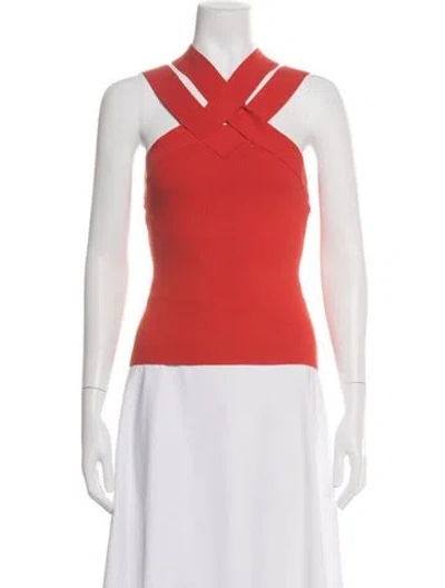 Pre-owned Autumn Cashmere Halterneck Sweater In Orange