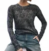 Autumn Cashmere Herringbone Raw Edge Crew Sweater In Neutral Combo In Multi
