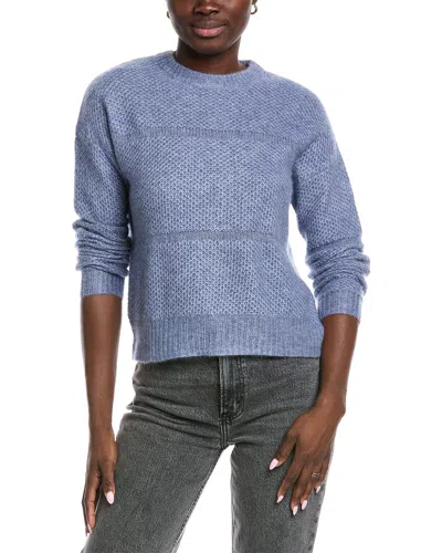 Autumn Cashmere Honeycomb Cashmere & Silk-blend Sweater In Blue