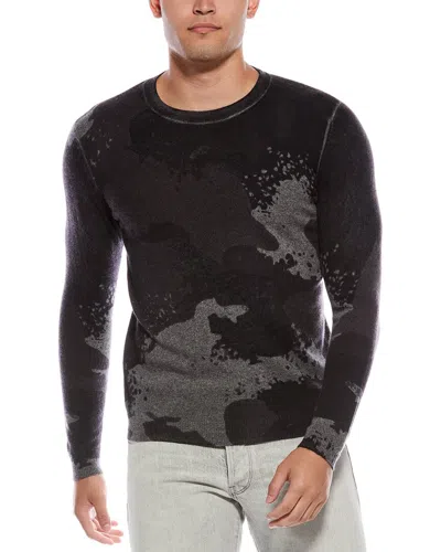 Autumn Cashmere Inked Cashmere Crewneck Sweatshirt In Black