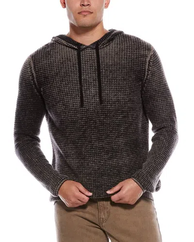 Autumn Cashmere Inked Wool & Cashmere-blend Hoodie In Black