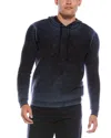 Autumn Cashmere Inked Wool & Cashmere-blend Hoodie In Blue