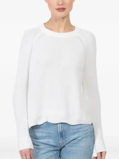 Autumn Cashmere Knitted Crew-neck Sweater In White