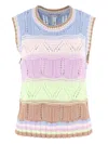 Autumn Cashmere Knitted Sleeveless Top In Multi