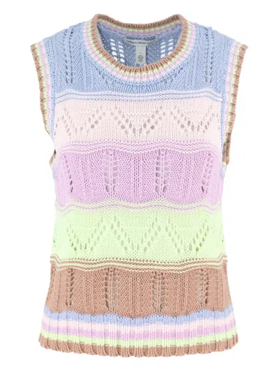 Autumn Cashmere Knitted Sleeveless Top In Multi
