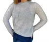 Autumn Cashmere Ladder Stitch Crew Long Sleeve Sweatshirt In Cloud In Gray