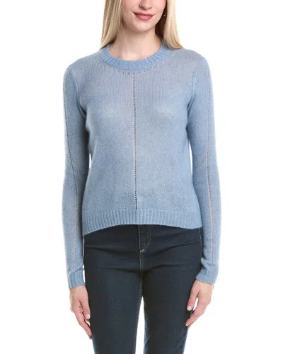 Autumn Cashmere Ladderstitch Detail Cashmere & Silk-blend Sweater In Blue