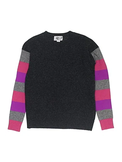 Pre-owned Autumn Cashmere Kids' Long Sleeve T-shirt In Gray