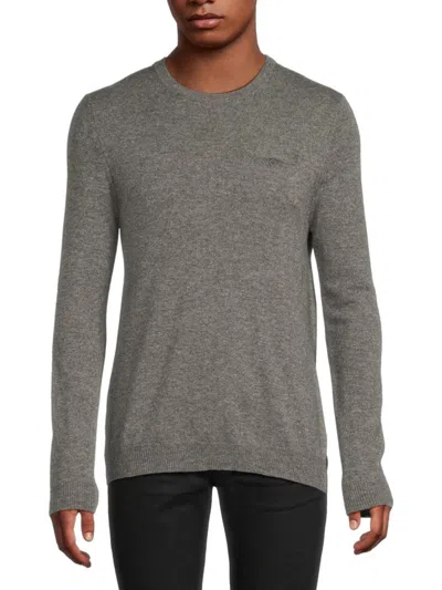 Autumn Cashmere Men's Merino Wool-blend Contemporary Fit Sweater In Gray