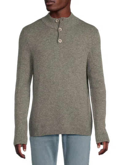 Autumn Cashmere Men's Merino Wool-cashmere Contemporary Fit Sweater In Gray