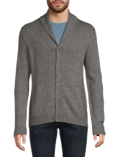 Autumn Cashmere Men's Wool & Cashmere Cardigan In Grey