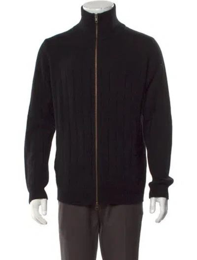 Pre-owned Autumn Cashmere Merino Wool Open Front Cardigan In Black